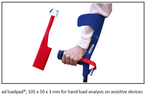 ad loadpad®, 105 x 50 x 3 mm for hand load analysis on assistive devices | novel.de