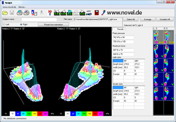 novel footpat software - pressure detection under foot | novel.de