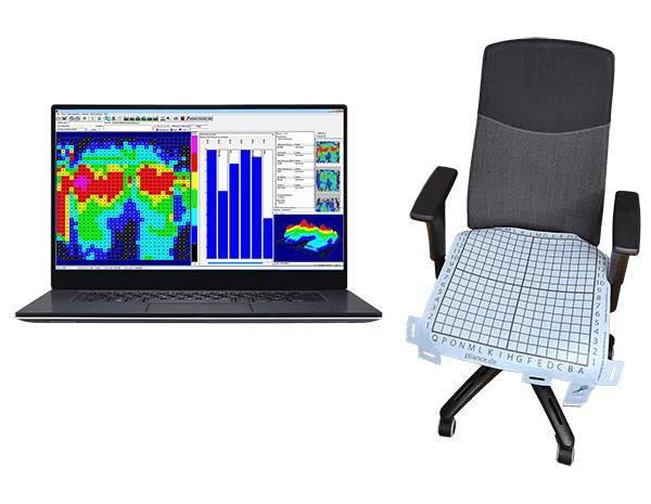 office chair body pressure mapping - pliance sensor by novel
