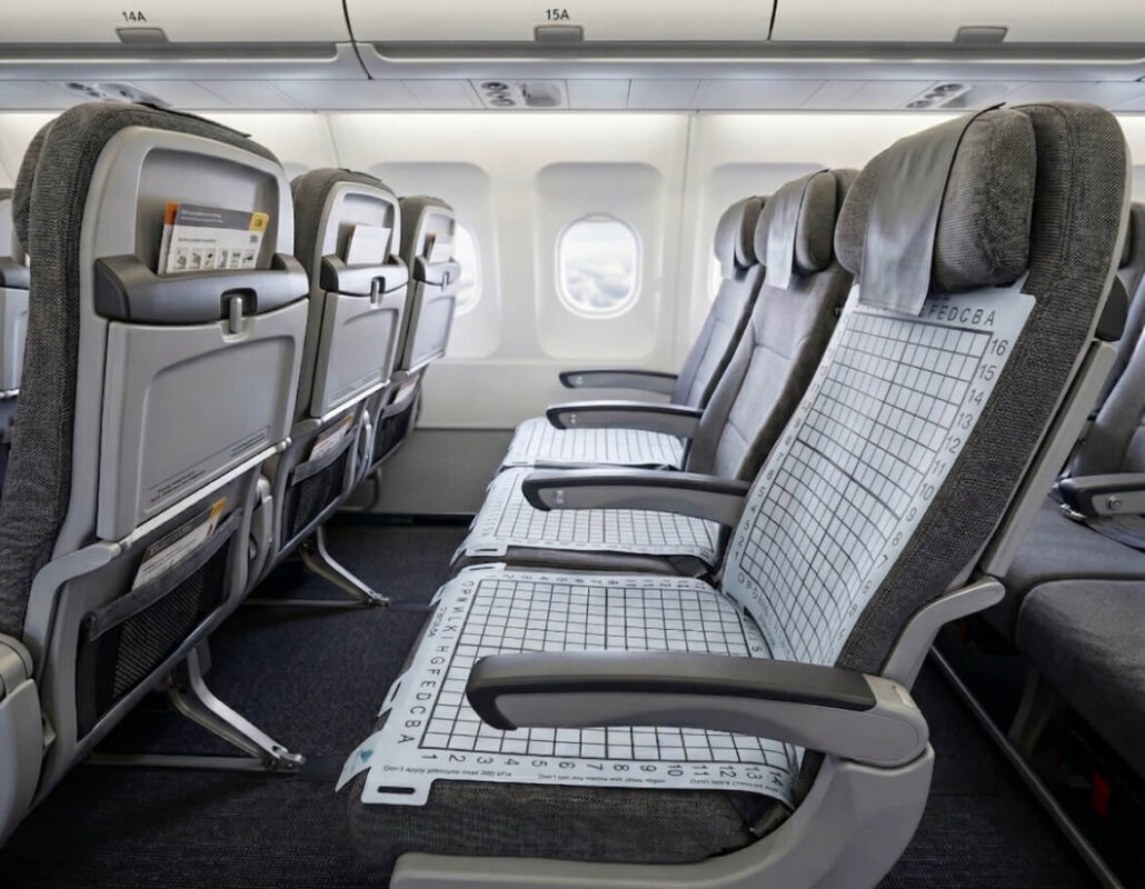 aircraft seat pressure mapping utilizing pliance sensor