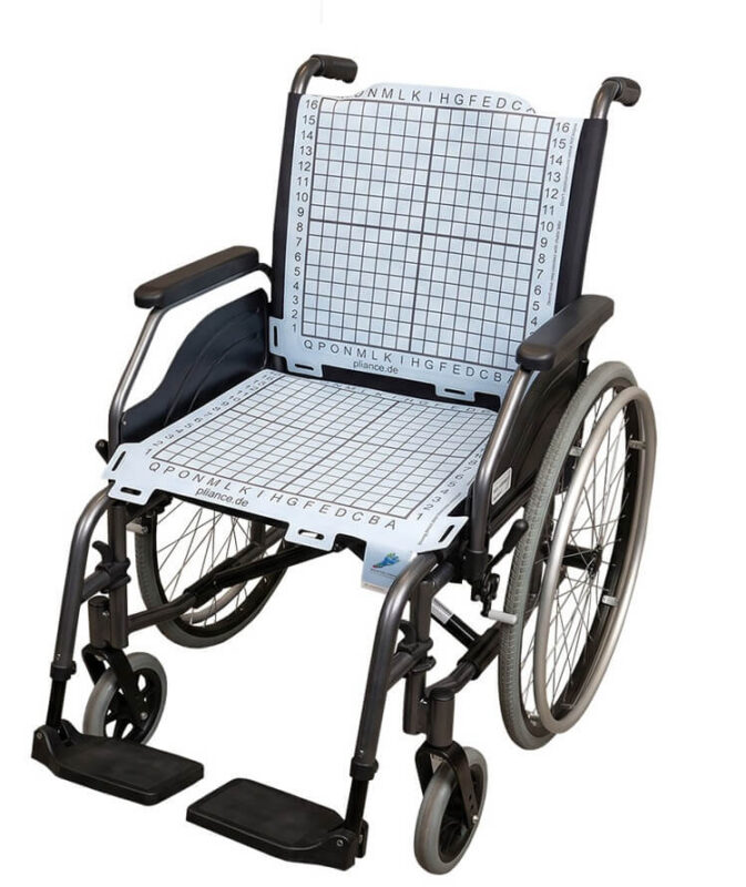 Body pressure mapping on wheelchair - pliance