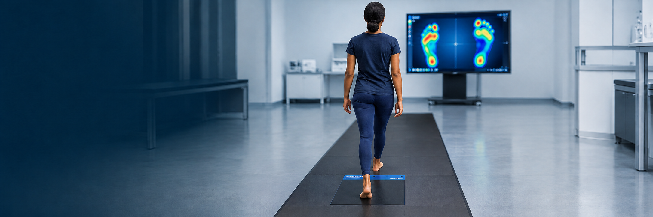Barefoot walking assessment on an emed pressure measurement platform