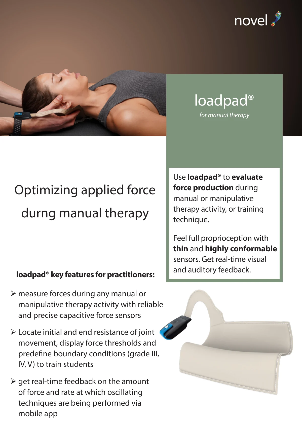 Cover of the current Manual Therapy brochure, August 2026